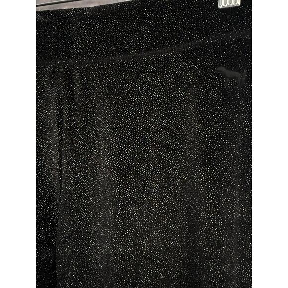 Victoria’s Secret PINK Black Shimmer Glitter Velour Sparkle Leggings Medium NWT - Picture 7 of 10
